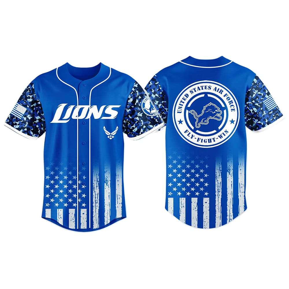 Lions United States Air Force Military Appreciation Night Jersey 2025 Lions United States Air Force Military Appreciation Night Jersey 2025