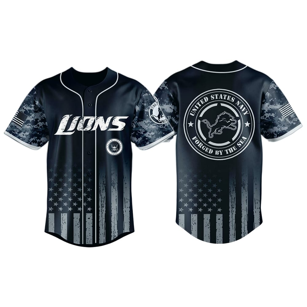 Lions United States Navy Military Appreciation Night Jersey 2025 Lions United States Navy Military Appreciation Night Jersey 2025