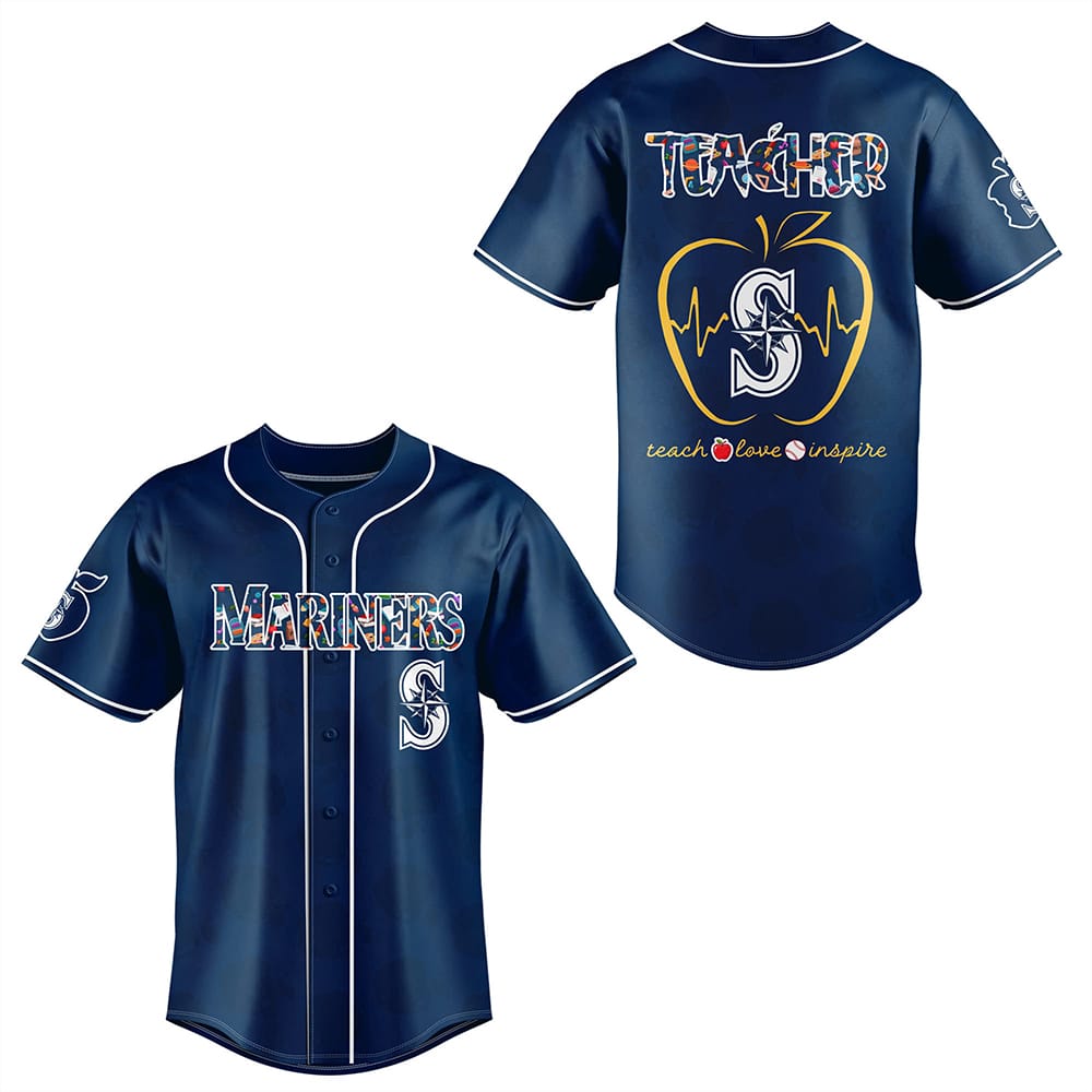 Mariners TEACHER NIGHT Baseball Jersey 2025 Mariners TEACHER NIGHT Baseball Jersey 2025