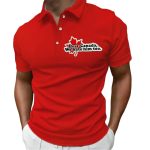 Men's Retro Dear Canada We Hate Him Too Printed Polo Shirt