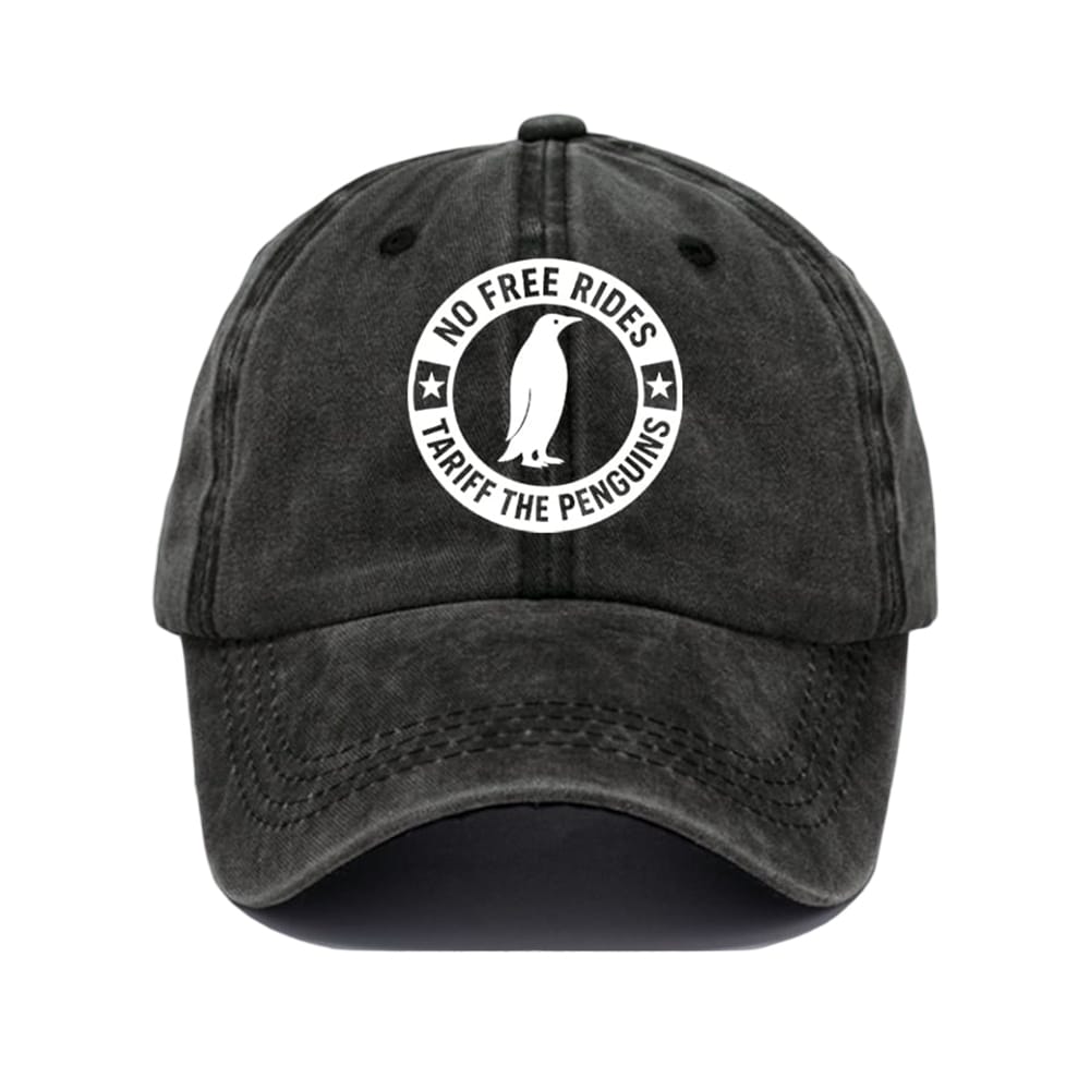 No Free Rides Tariff The Penguins Baseball Cap No Free Rides Tariff The Penguins Baseball Cap