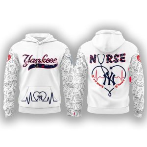 Yankees Nurses Appreciation Heartbeat EMS 2025 Hoodie