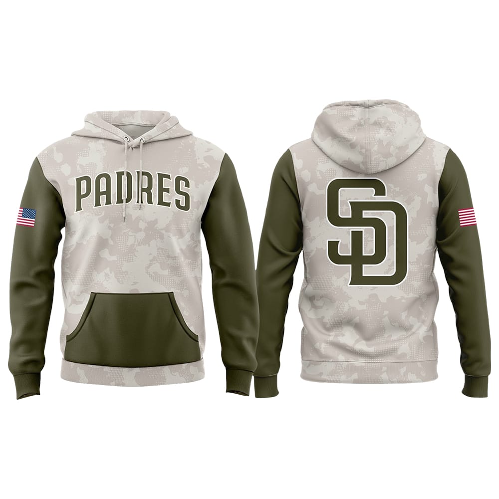 Padres 2025 ARMED FORCES DAY Hoodie Padres 2025 ARMED FORCES DAY Hoodie