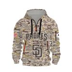 Padres Military Camo Quarter-Zip Hoodie 2025