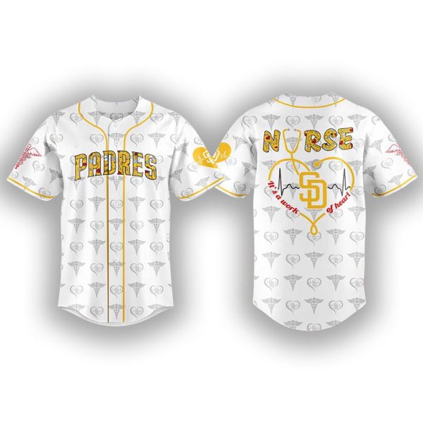 Padres Nurses Appreciation It’s A Work Of Heart 2025 Jersey