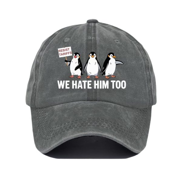 Penguin Boycott Tariffs We Hate Him Too Hat