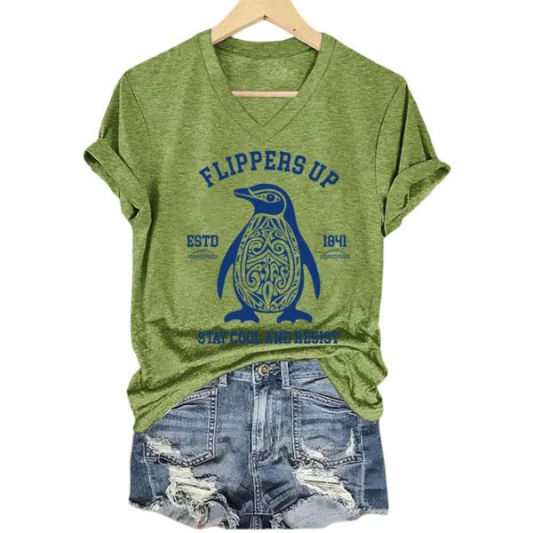 Penguins Flippers Up Estd 1841 Stay Cool And Resist Shirt