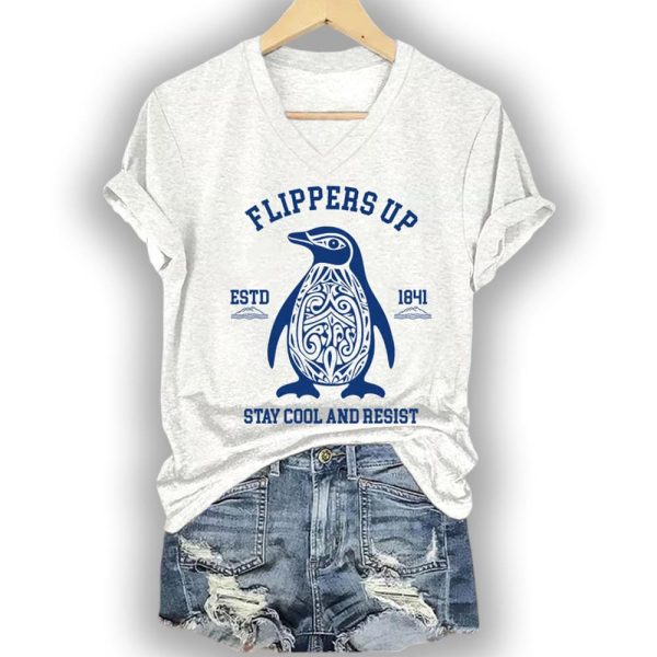 Penguins Flippers Up Estd 1841 Stay Cool And Resist Shirt
