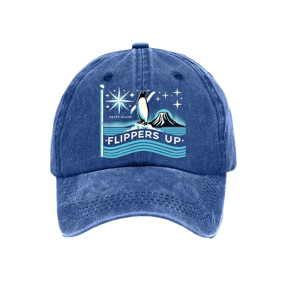 Penguins Flippers Up Print Baseball Cap Penguins Flippers Up Print Baseball Cap