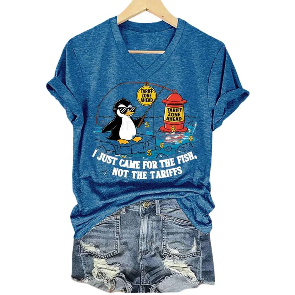 Penguins I Just Came For The Fish Not The Tariffs Shirt Penguins I Just Came For The Fish Not The Tariffs Shirt