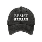 Penguins Resist We Just Eat Fish Baseball Cap