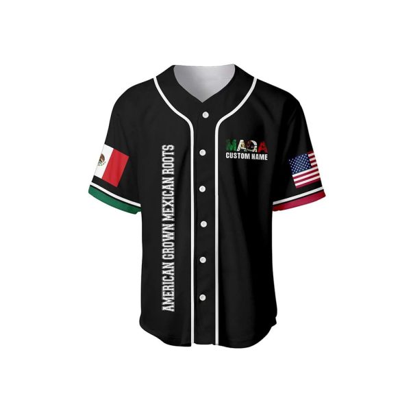 Personalized American Grown With Mexican Roots Jersey Shirt