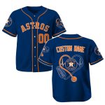 Personalized Astros Nurse Heartbeat 3D Baseball Jersey