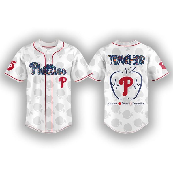 Phillies TEACHER APPRECIATION Baseball Jersey 2025