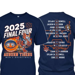 2025 Final Four Auburn Mens Basketball Two Sided Shirt 1