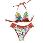 Read Across America Coquette Halter Bikini Set For Women