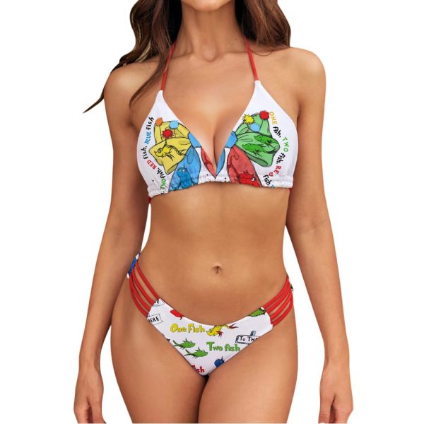Read Across America Coquette Halter Bikini Set For Women
