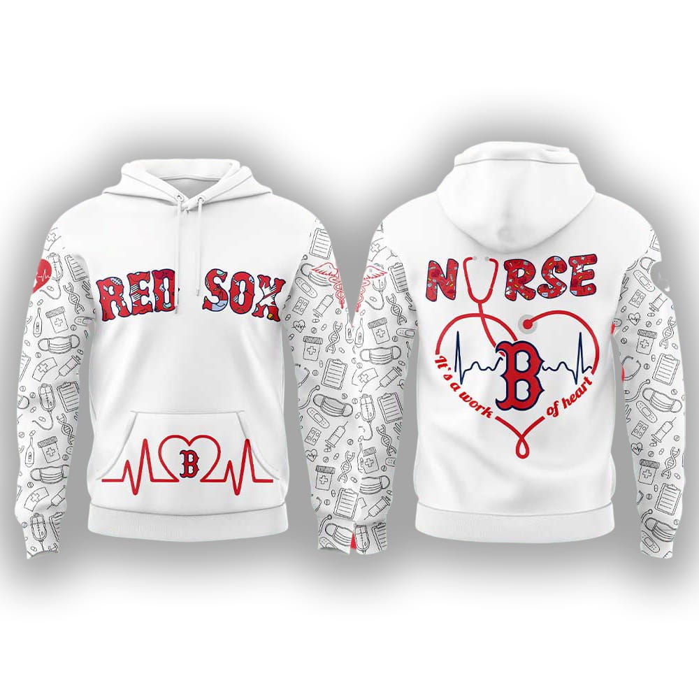 Red Sox Nurses Appreciation Heartbeat EMS 2025 Hoodie Red Sox Nurses Appreciation Heartbeat EMS 2025 Hoodie