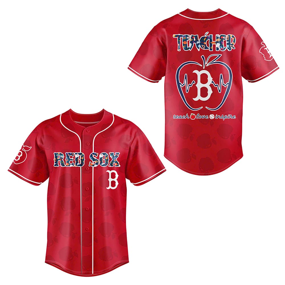 Red Sox TEACHER NIGHT Baseball Jersey 2025 Red Sox TEACHER NIGHT Baseball Jersey 2025