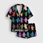 Resist Flippers Up Penguins Against Pajama Set