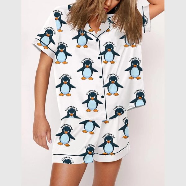 Resist Penguin Activism Flippers Up Pajama Set