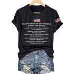 Retro I'm Sorry About Our Idiot President I Didn't Vote For Him Trump America Shirt