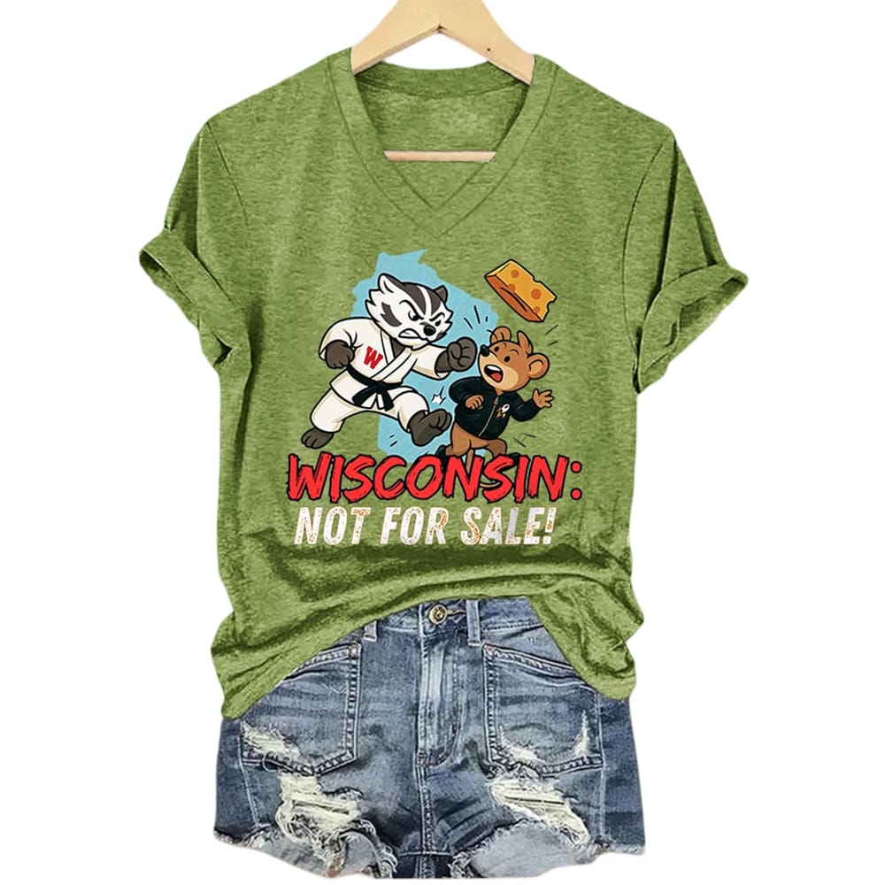 Retro Wisconsin Is Not For Sale Print T Shirt Retro Wisconsin Is Not For Sale Print T-Shirt