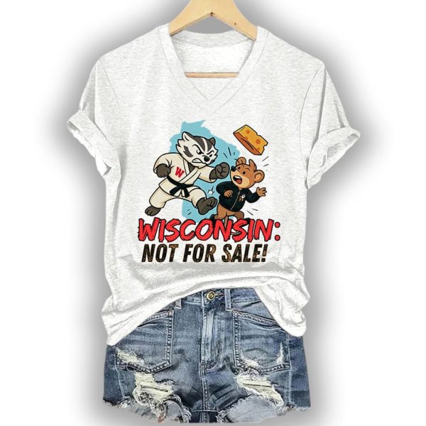 Retro Wisconsin Is Not For Sale Print T-Shirt