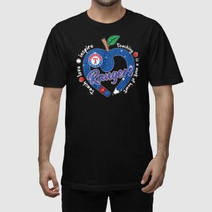 Rangers Teach Love Inspire Teaching Is A Work Of Heart Shirt 4