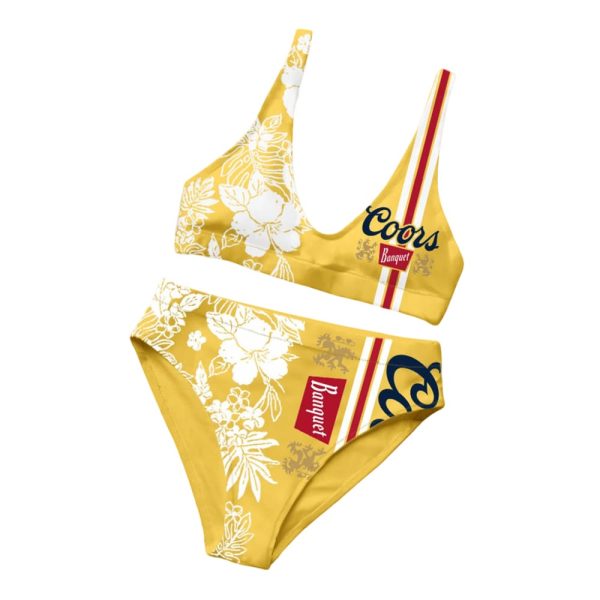 Summer Floral Blend Striped Two-Piece Bikini Set