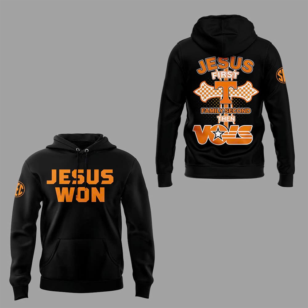Tennessee Baseball JESUS WON Hoodie Combo Tennessee Baseball JESUS WON Hoodie Combo