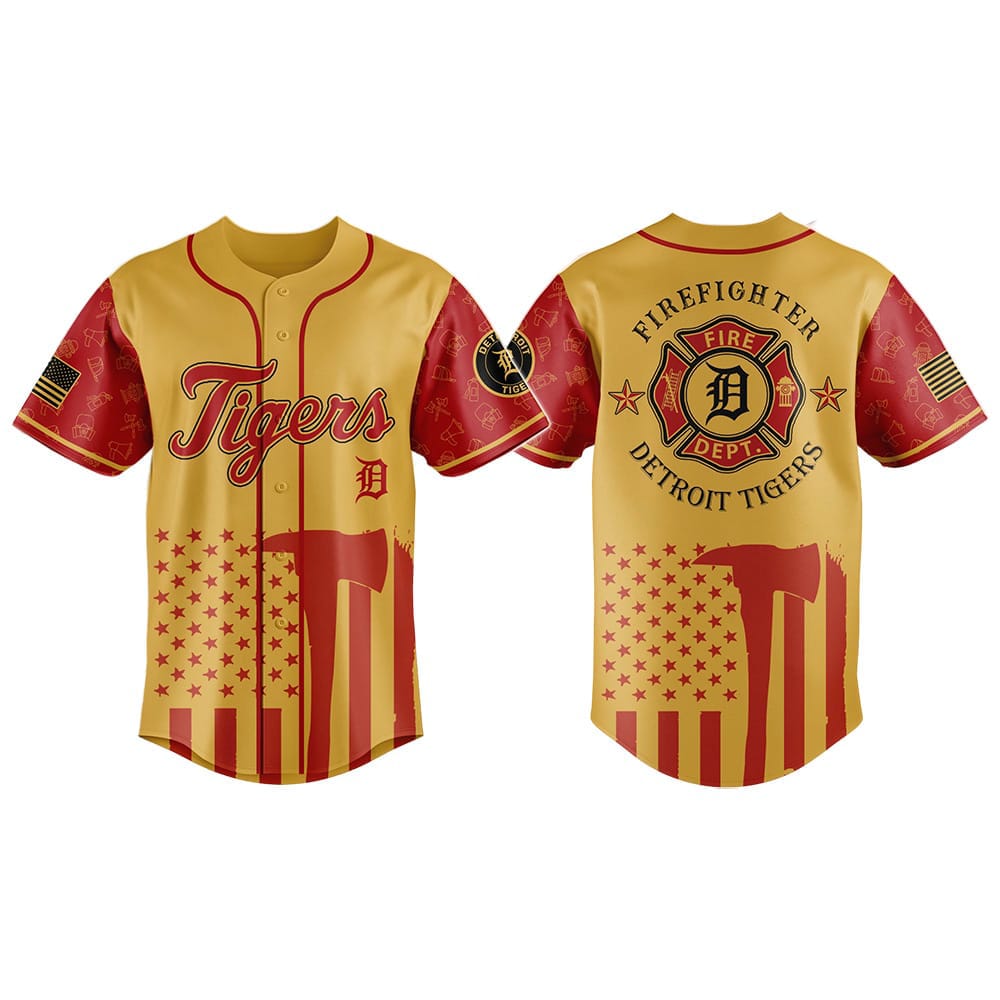 Tigers Firefighter Appreciation Night Jersey 2025 Tigers Firefighter Appreciation Night Jersey 2025