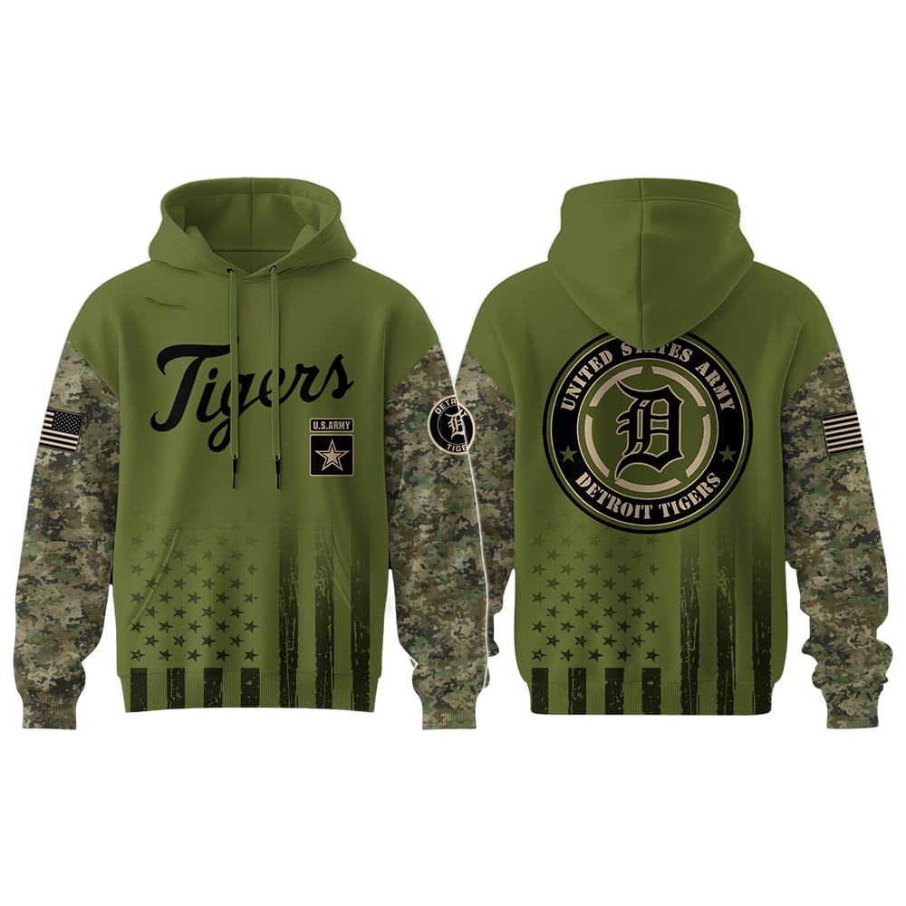 Tigers Military Appreciation Night Hoodie 2025 Tigers Military Appreciation Night Hoodie 2025