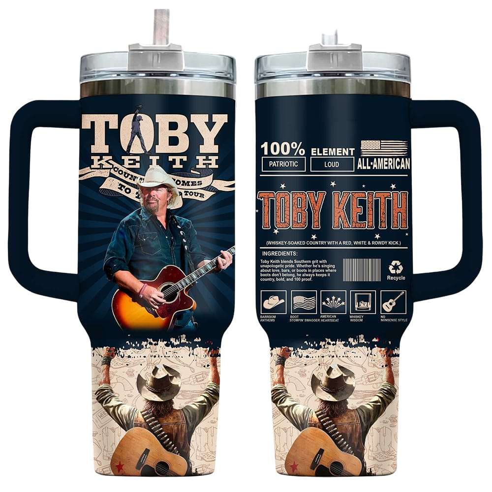 Toby Keith Country Comes Town Tour 40oz Tumbler Toby Keith Country Comes Town Tour 40oz Tumbler