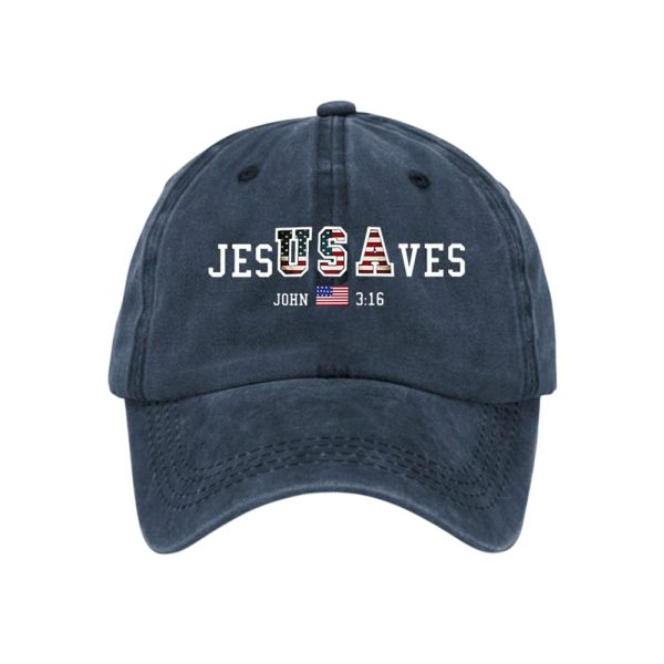 USA Jesus Saves Baseball Cap