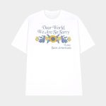 V-Neck Retro Dear World We Are So Sorry Love Sane Americans Print T-Shirt