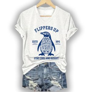 Penguins Flippers Up Estd 1841 Stay Cool And Resist Shirt2