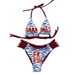 Vintage Sardine Halter Bikini Set For Women