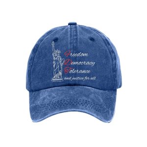 Freedom Democracy Tolerance And Justice For All Print Baseball Cap