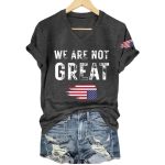 We Are Not Great Upside Down Flag America Shirt