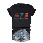 Women's FDT Firefighter Doctor Teacher Print T-Shirt