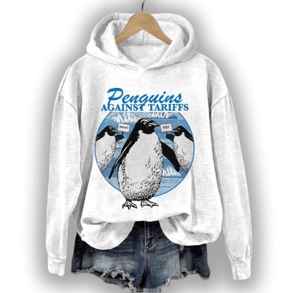 Women’s Penguins Against Tariffs Print Sweatshirt