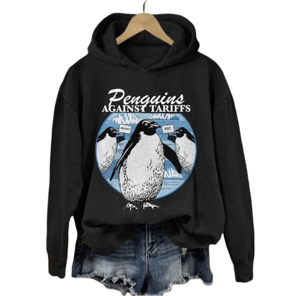 Women’s Penguins Against Tariffs Print Sweatshirt