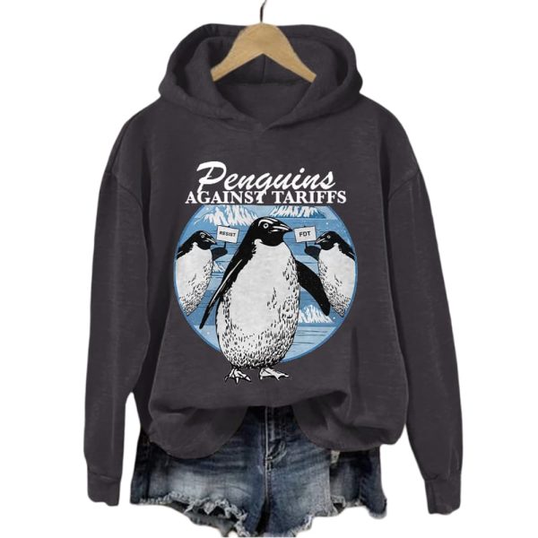 Women’s Penguins Against Tariffs Print Sweatshirt