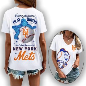 Some Grandmas Play Bingo Real Grandmas Watch Mets 3D Shirt1