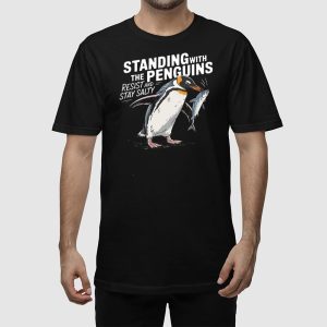 Standing With The Penguins Resist And Stay Salty Shirt 2