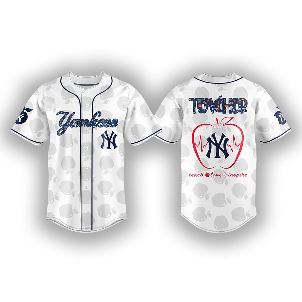 Yankees TEACHER NIGHT Baseball Jersey 2025 Yankees TEACHER NIGHT Baseball Jersey 2025
