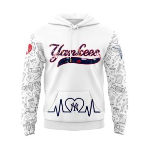 Yankees Nurses Appreciation Heartbeat EMS 2025 Hoodie1