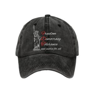 Freedom Democracy Tolerance And Justice For All Print Baseball Cap1