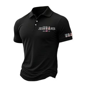 USA Jesus Saves John 3 16 Polo Shirt